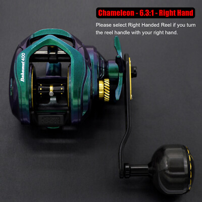 Multicolor 400 Size Baitcasting Fishing Reel 33 LBs Carbon Disc Drag  60lb/290yds | eBay