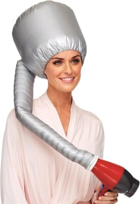 Hair Care Soft Bonnet Hair Dryer Attachment with Hose, Speed Up Full Hair Drying