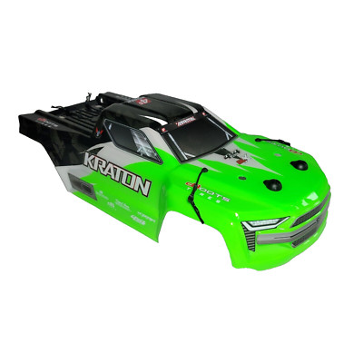 Arrma Kraton 4S V2 BLX Body Factory Painted Decaled Green Truck Clips 4X4
