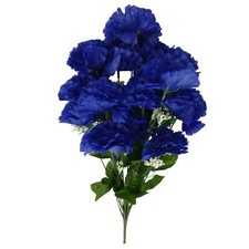 18 Head Large Carnation Bouquet - Artificial Silk Flowers Fake Funeral