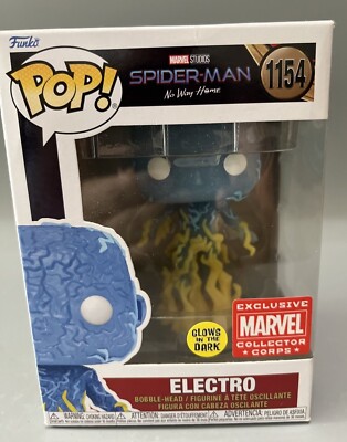 Funko Pop! Marvel Spider-Man No Way Home Electro GITD 1154 Collector Corps Excl