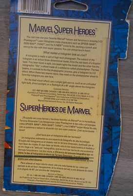Phantagrams Marvel Super Heroes 3D Sticker Polaroid 1995 (sealed