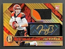 2020 Gold Standard Joe Burrow 201 #38/49 Rookie Patch Auto 2 Color Patch RPA