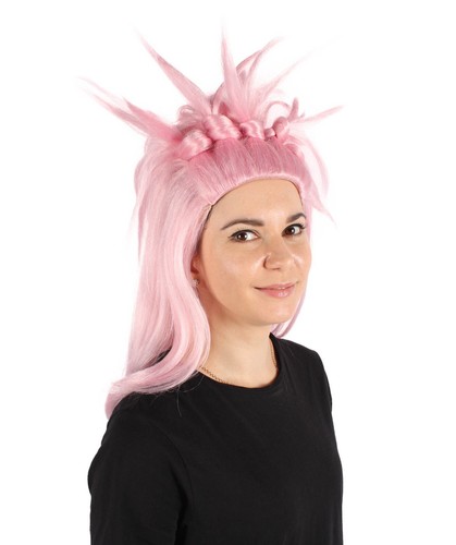 HPO Adult Women's Pink Cosplay Drag Wig| Cosplay and Halloween Wig, HW-7389 - Picture 6 of 10