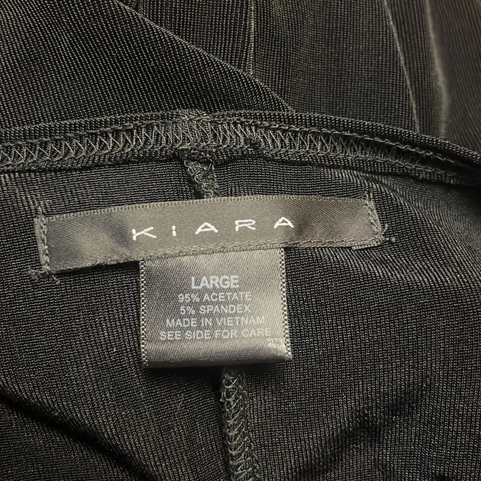 Платье Kiara женское L устойчивое к морщинам черное трикотажное дорожное миди - Изображение 4 из 4