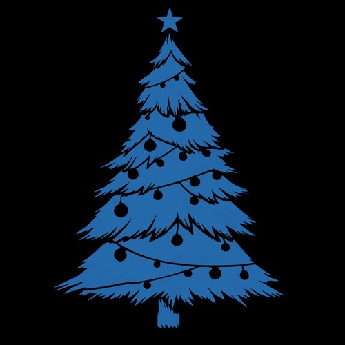 Decorated Pine Tree Decal - Buy 1 Get 1 Free - Christmas Tree Decal - BOGO - Picture 5 of 10