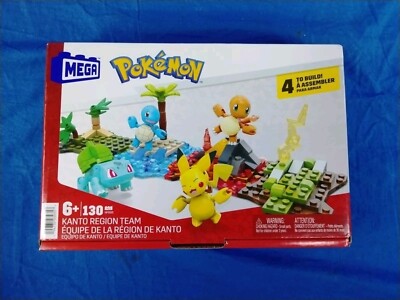 MEGA Pokémon Building Blocks Kanto Region Team 130pc. Set! - Starters + Pikachu!