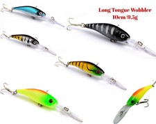 10cm Long Tongue Crankbait Fishing Tacle Lure Floating Hard Bait Minnow 9,5g UK