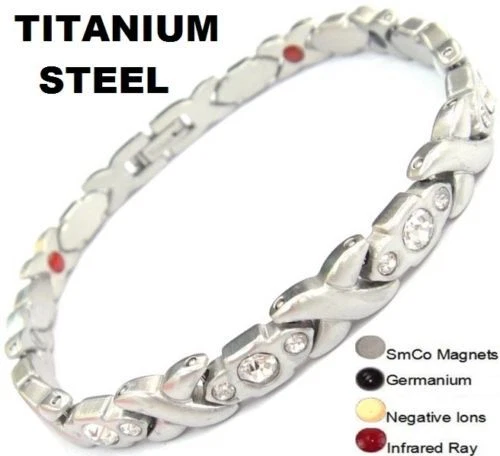 Titan-Stahl Magnetische Germanium Energien Armband Gesundheit magnet 4in1 Bio
