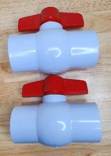 1-1/2 ID Ball Valve, 2 Pack PVC Socket Type S...
