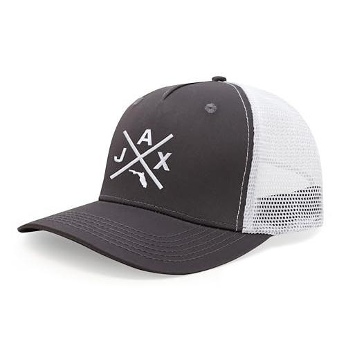 Jacksonville Jax Cappello per Uomo Donna - Snapback Trucker Berretto da Baseball (Grigio/Bianco) - Foto 1 di 3