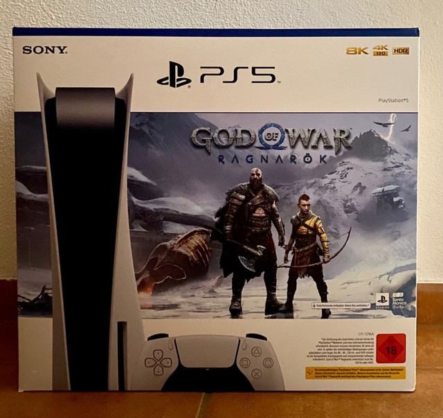 Sony PS5 Disc Edition God of War Ragnarök-Paket 825GB Weiß NEU Sony PS5 Disc Edition God of War Ragnarök-Paket 825GB Weiß NEU