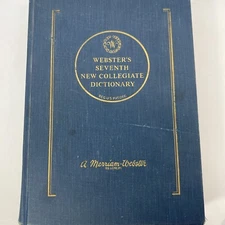 Vintage Webster Seventh New Collegiate Dictionary 1967 Hardcover #361