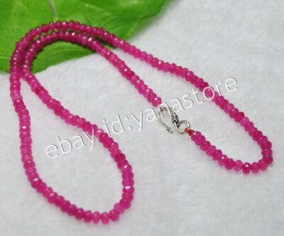 Mehrfarbig 2x4mm Facettiert Assortiert Edelstein Jade Rondelle Perlen Halsketten