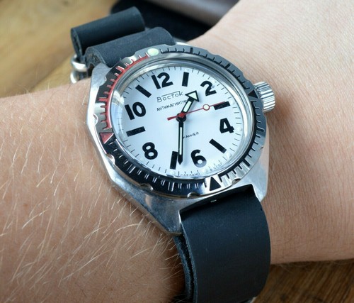 Wostok Vostok Soviet Wrist Mens Vintage Diver Watch USSR Soviet Gift For Men - Picture 6 of 14