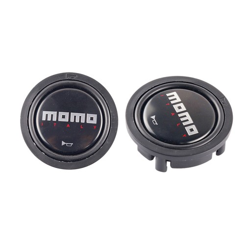 Momo Italy Black JDM Car Sport Steering Wheel Horn Button Flat Lip - Picture 4 of 6
