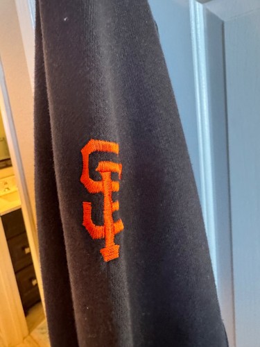 San Francisco Giants Hoodie Size L Mens SF Hooded Sweatshirt Black - Picture 3 of 5
