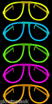 10x Glow in the Dark Brille - Glow Stick helle Neonbrille Partys Festivals