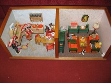 Dom dla lalek umeblowany, zelektryfikowany dzwonkiem-kuchnia dla lalek