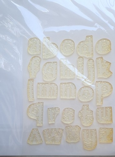 VTG (2006) New A-Muse Large Letter Stamps "STITCHED LETTER" Lowercase #2-STILLG - Picture 2 of 2