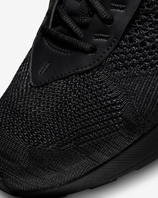 Nike Air Max Flyknit Racer Mens Size 11.5 Triple Black Gray 