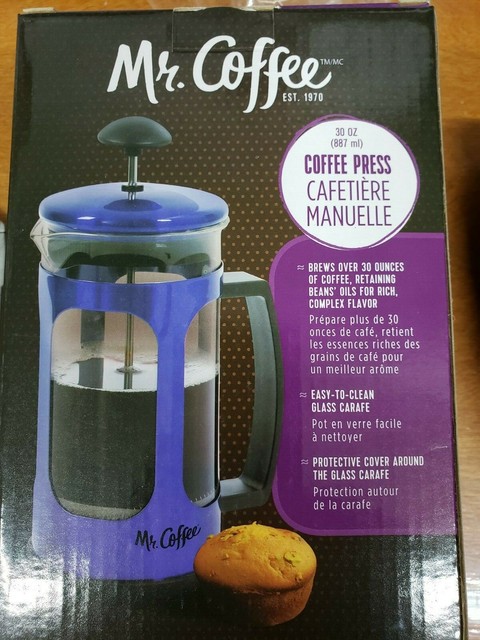 Mr. Coffee 30 Oz Coffee Press Blue for 