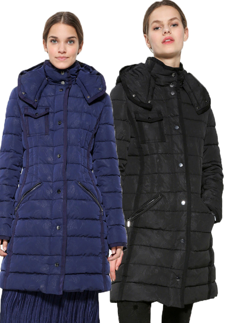 Desigual Monica Coat Padded Warm Winter Puffa Mix Jacket 36-46 UK8-18 RRP£214