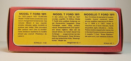 MATCHBOX MODELS OF YESTERYEAR 1911 MODEL 'T' FORD. Y-1 - Picture 6 of 9