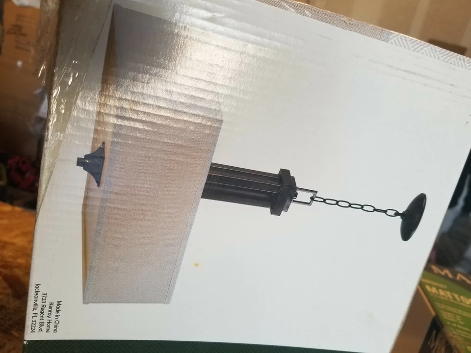 Manor Brook Mattock 3-Light Oil Rubbed Bronze Square Drum Pendant MB98267 - Image 2 of 4