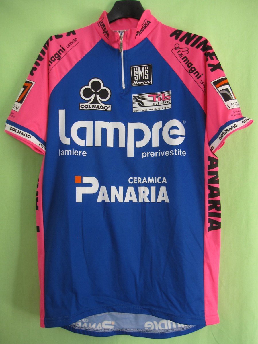 Maillot cyclisme vintage Santini Lampre Colnago - Vêtements