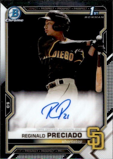 2021 Bowman Chrome Prospect Autographs Reginald Preciado