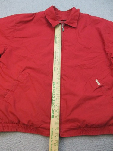 London Fog Jacket Men's Large Long Leisure Removable Liner Maroon Full Zip 90's - Picture 2 of 14