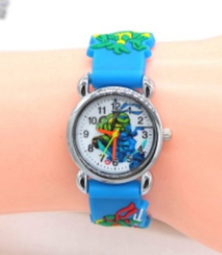 Kids Boys Girls Ninja Turtles Wristwatch Silicone Strap Wrist Watch Slim 3mm UK - Picture 26 of 26