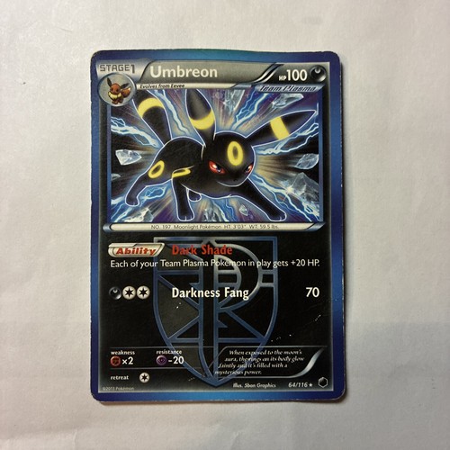 Umbreon 64/116 Plasma Freeze Holo Pokemon HP 