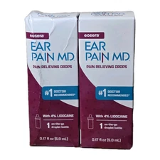 2- Eosera,Ear Pain MDPain Relieving Drops,5.0 ml, 9/2026,Sealed