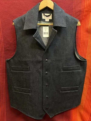 NWT Vintage Filson Indigo Denim Western Vest XL Made in USA🇺🇸 - Image 1 of 4