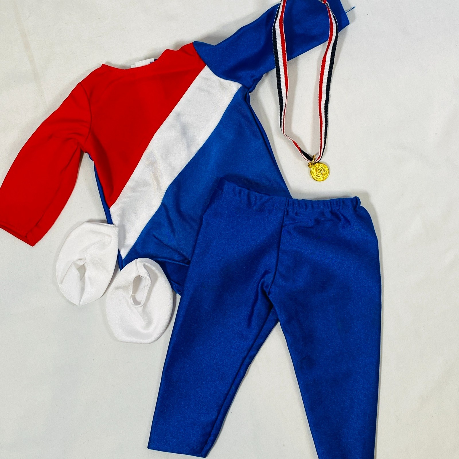 Team USA Gymnastics Outfit for 18" American Girl Dolls Red/W