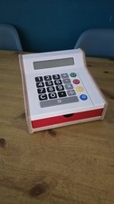IKEA DUKTIG Toy Cash Register Wooden Kids Play Calculator Till Used, Working.