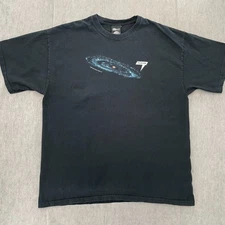 VINTAGE Harrell Graham Shirt Adult XL Black Milky Way Galaxy Space Portland Mens