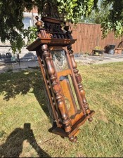 Antique Ca 1900s German Vienna Wall Clock Working Condition
