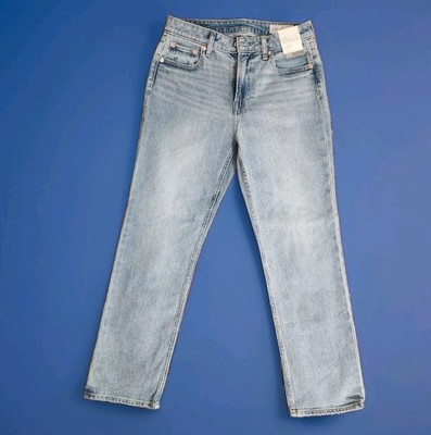 Gap High Rise 90s Slim Straight Jeans Blue 29 8  PETITE Medium Wash Curvy Women