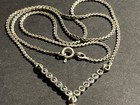 Vintage 925 Silver Paved Marcasite Gold Tint Framed Edge Necklace Art Deco 17" — photo 3