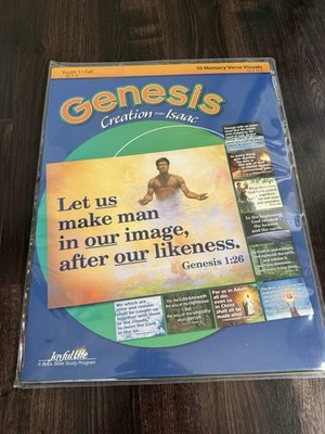 Abeka Genesis Creation Thru Isaac 10 Memory Verse Visuals 12x15.5  Jumbo Class