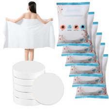 6 Packs Large Compressed Towel 56 x 28 Disposable Cotton Bath Towels Portabl