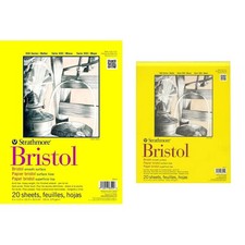 Strathmore 300 Series Bristol Smooth Pad, 9"x12" and 9 x 12 inches, White