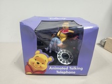 Disney Winnie The Pooh Piglet Eeyore Animated Talking Telephone Vintage Boxed