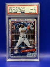 Yordan Alvarez 2020 Panini Donruss The Rookies Vector #R1 RC PSA 10