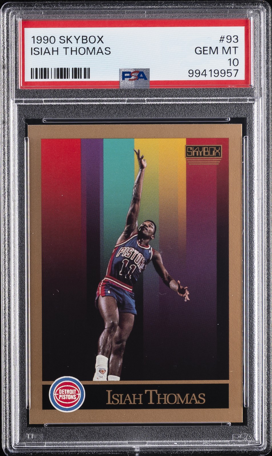 1990 SKYBOX #93 ISIAH THOMAS PSA 10