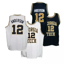 Throwback High School K Anderson #12 Basketball Jersey Custom Sewn Youth/Men