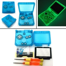 Luminous Clear blue Housing Shell Case Cover For Game Boy Advance SP GBA SP